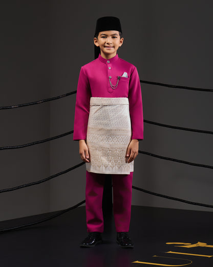 MINOR DEFECT SOULTAN BAJU MELAYU FOR KIDS (DARK FUCHSIA)