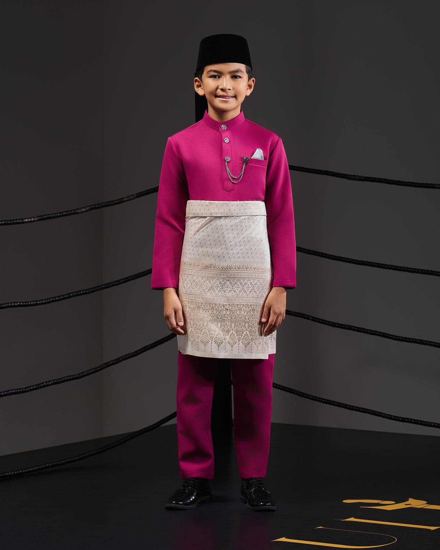SOULTAN BAJU MELAYU FOR KIDS (DARK FUCHSIA)