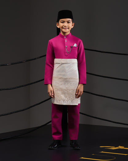 SOULTAN BAJU MELAYU FOR KIDS (DARK FUCHSIA)