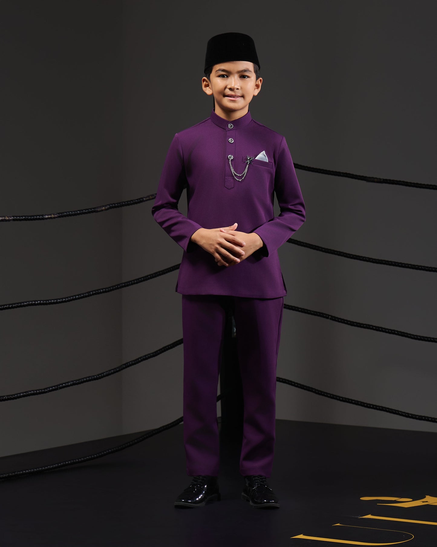 MINOR DEFECT SOULTAN BAJU MELAYU FOR KIDS (DARK PURPLE)