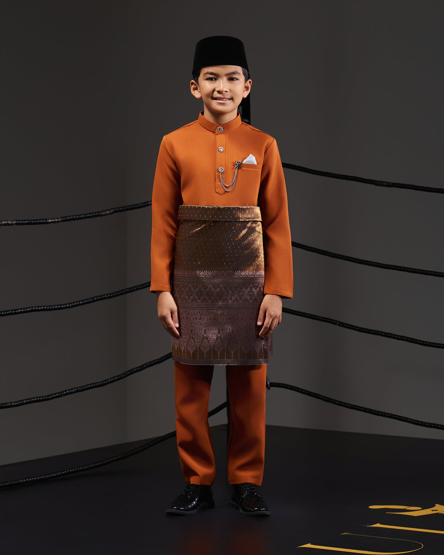 SOULTAN BAJU MELAYU FOR KIDS (BURNT ORANGE)