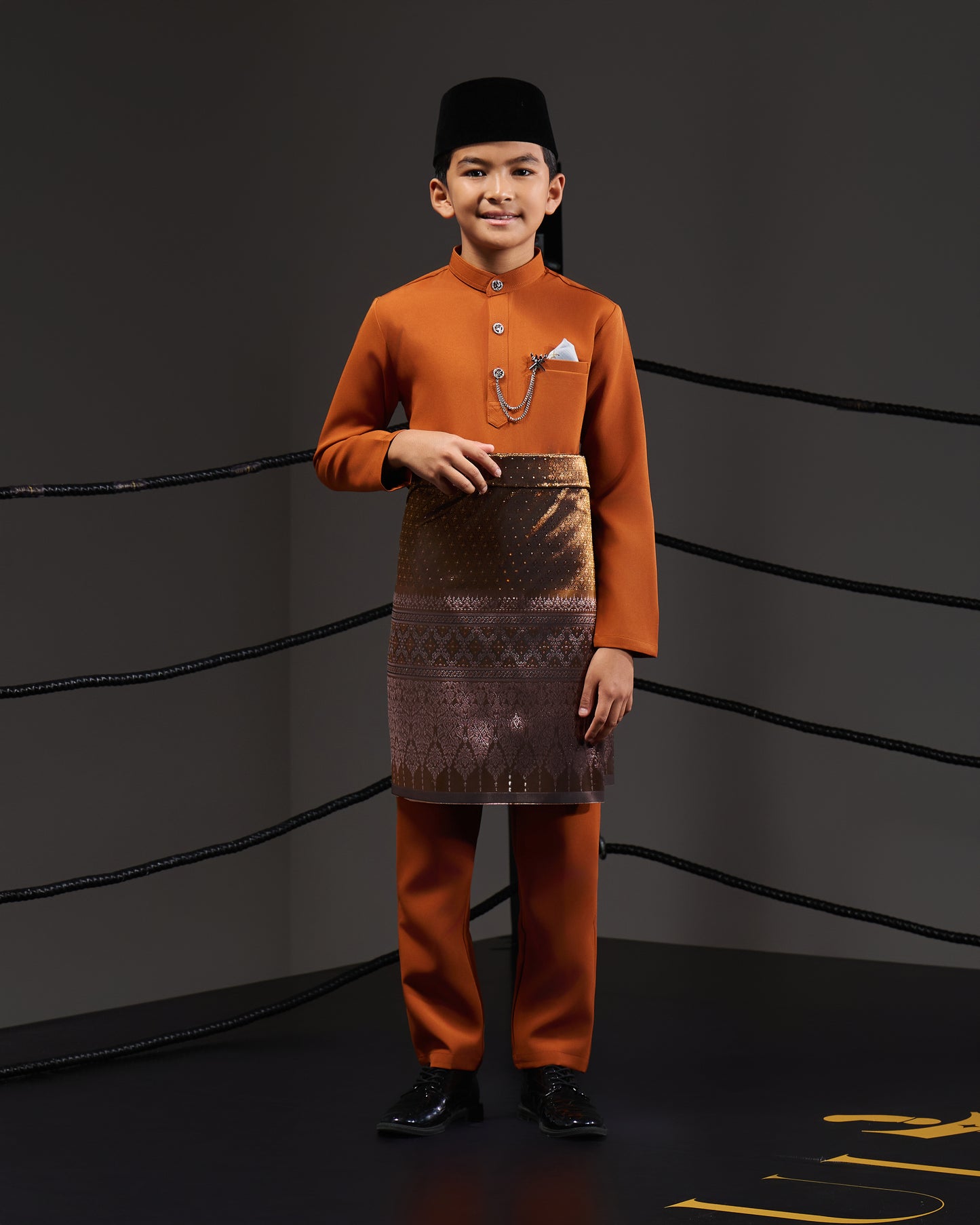 SOULTAN BAJU MELAYU FOR KIDS (BURNT ORANGE)