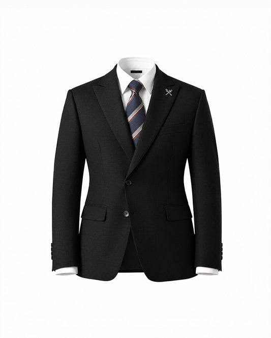 THE SINCLAIR SINGLE BREASTED SUIT (BLACK)