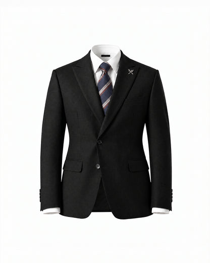THE SINCLAIR SINGLE BREASTED SUIT (BLACK)