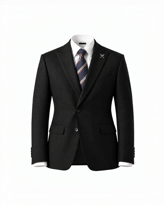 THE SINCLAIR SINGLE BREASTED SUIT (BLACK)