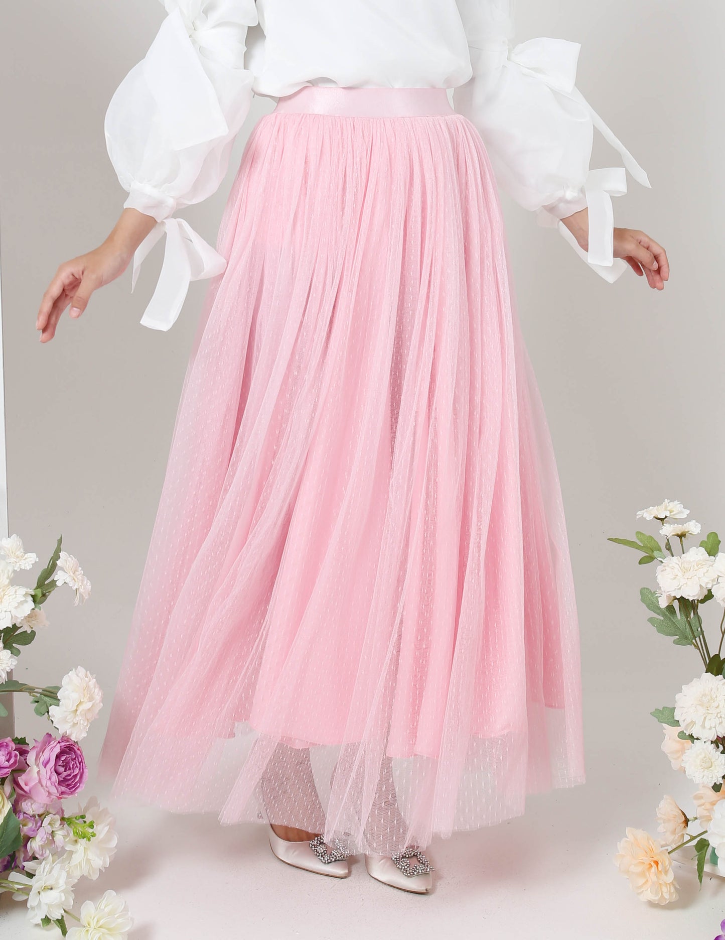 MINOR DEFECT TUTU DOT SKIRT (PINK)