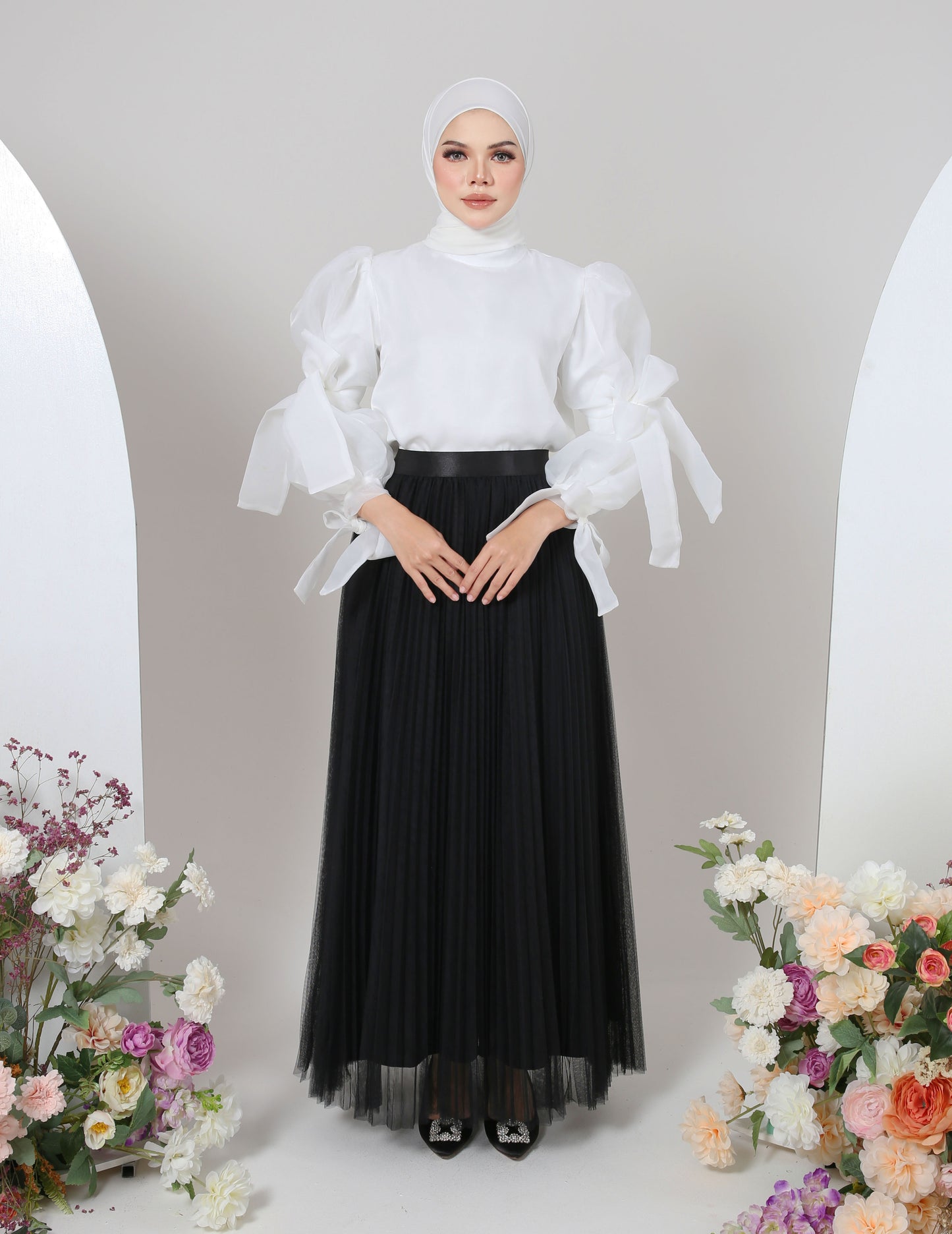 MINOR DEFECT TUTU PLEATED SKIRT (BLACK)