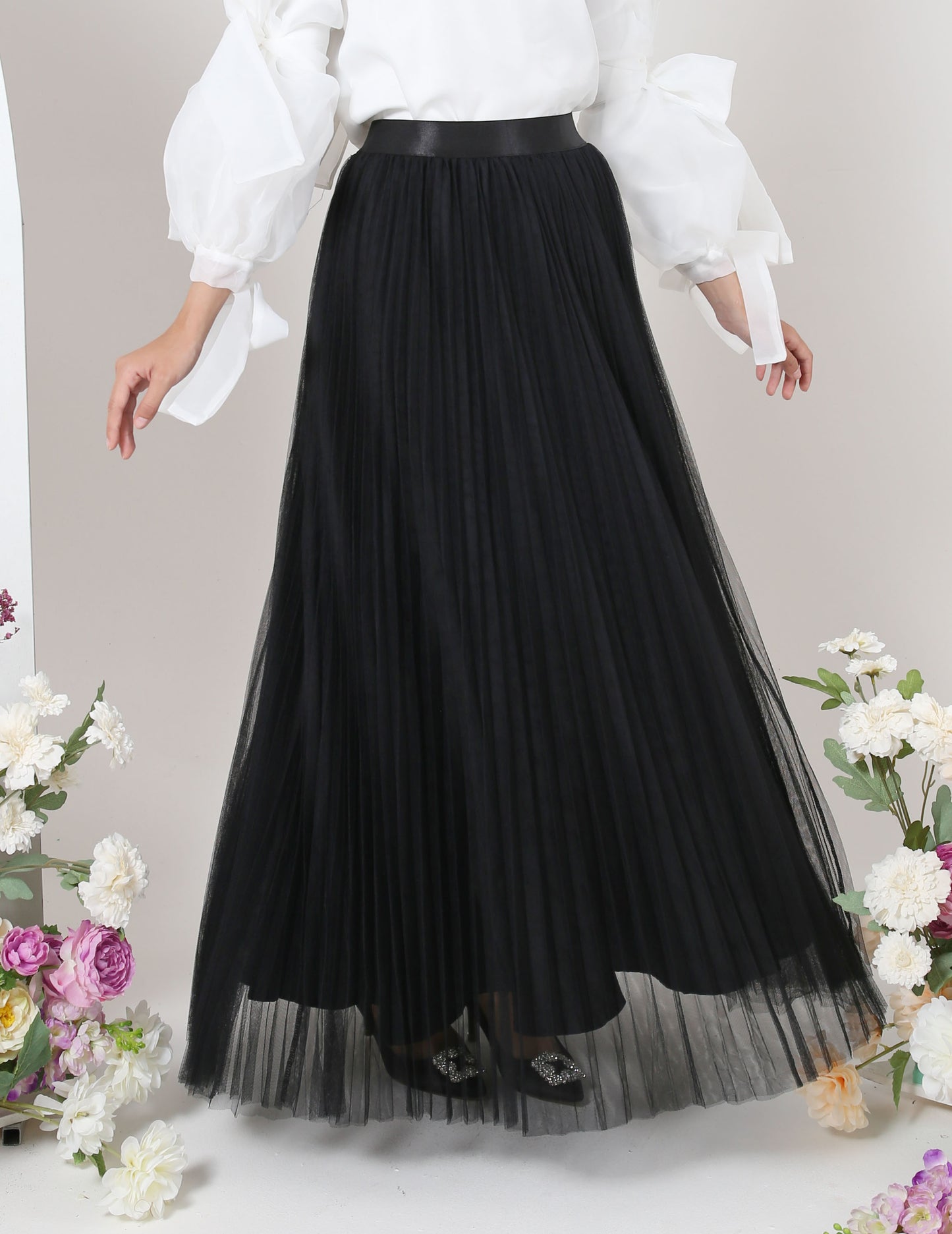 MINOR DEFECT TUTU PLEATED SKIRT (BLACK)