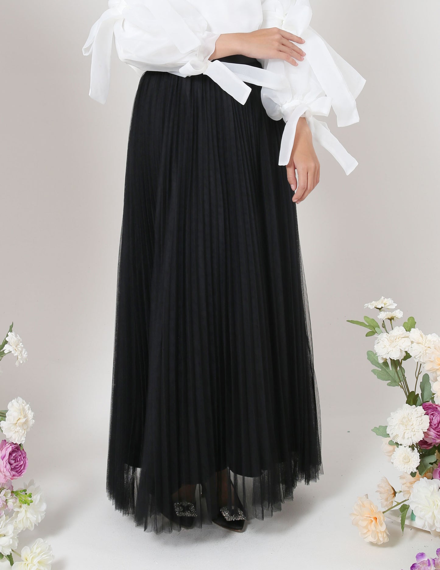 MINOR DEFECT TUTU PLEATED SKIRT (BLACK)