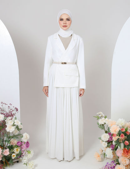 AMORA SUIT DRESS (OFF WHITE)