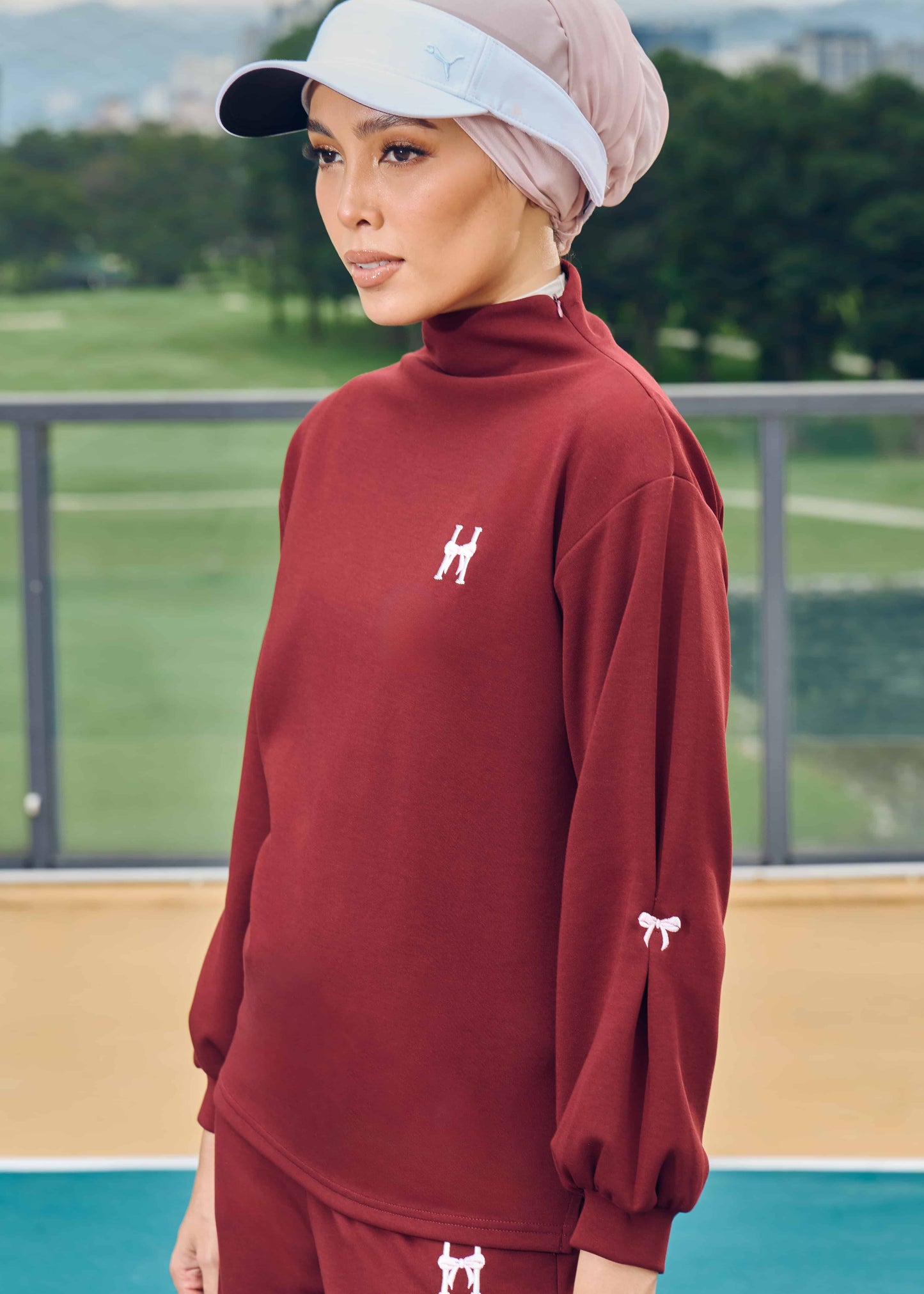 MAEVE JUMPER WIDE SET (BURGUNDY)