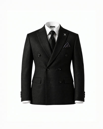 THE WINDSOR DOUBLE BREASTED SUIT (BLACK)