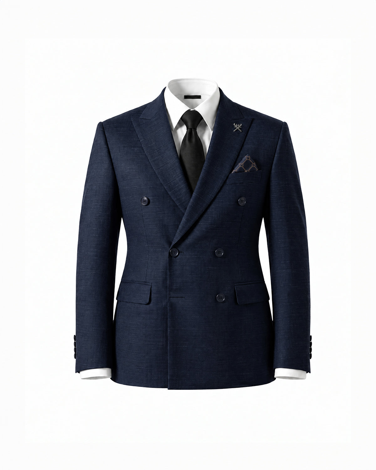 THE WINDSOR DOUBLE BREASTED SUIT (NAVY BLUE)