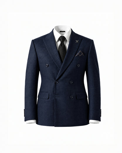 THE WINDSOR DOUBLE BREASTED SUIT (NAVY BLUE)