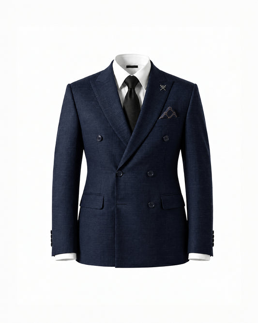 THE WINDSOR DOUBLE BREASTED SUIT (NAVY BLUE)