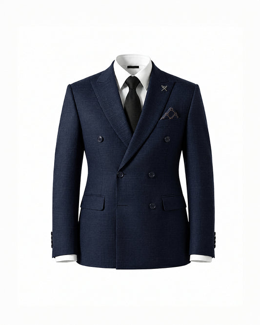 THE WINDSOR DOUBLE BREASTED SUIT (NAVY BLUE)