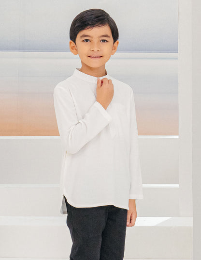 MINOR DEFECT ADAM KURTA FOR KIDS (OFF WHITE)