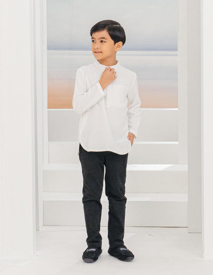 MINOR DEFECT ADAM KURTA FOR KIDS (OFF WHITE)