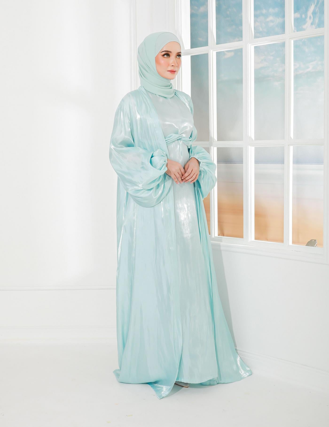 AJWA ABAYA 2.0 (AQUA BLUE)