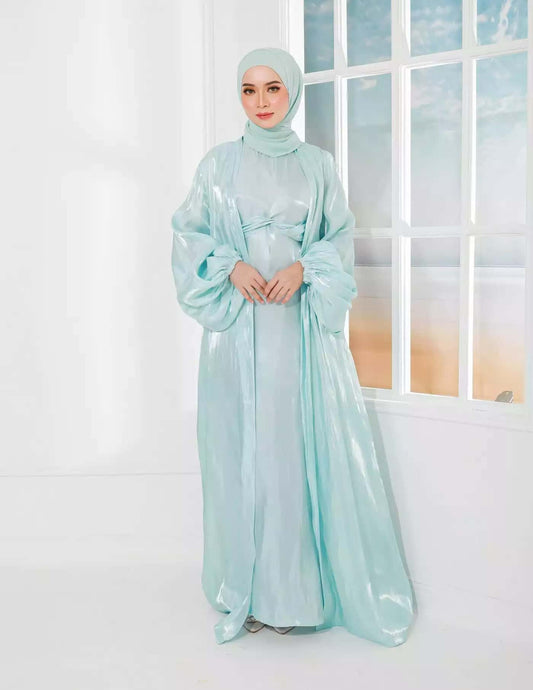 AJWA ABAYA 2.0 (AQUA BLUE)