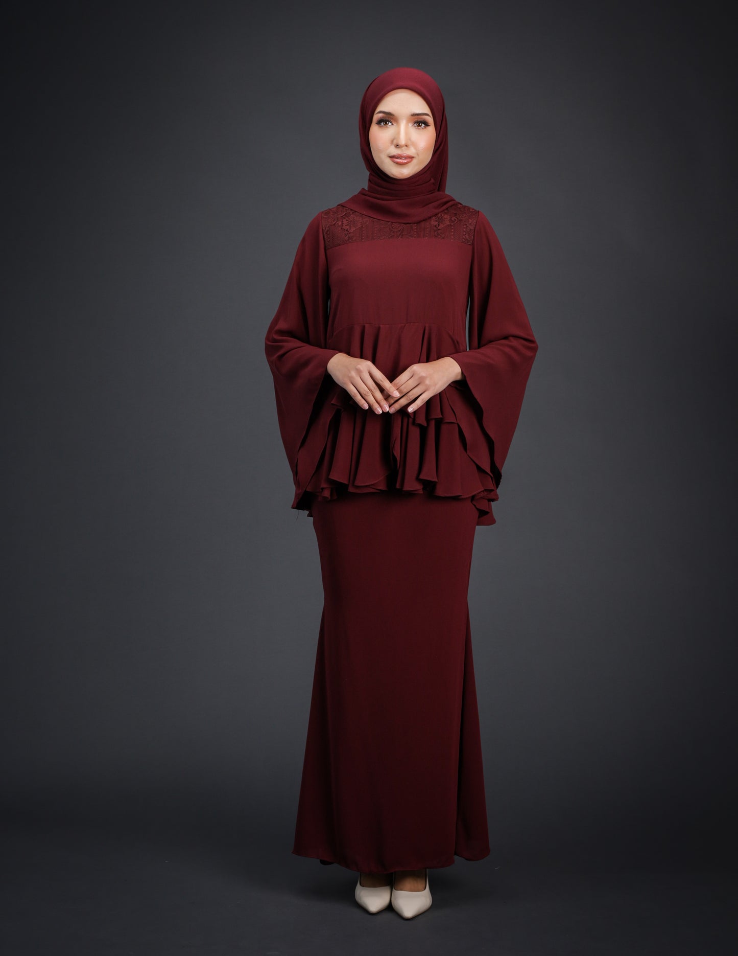 ARISSA KURUNG (BURGUNDY)