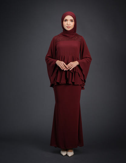 ARISSA KURUNG (BURGUNDY)