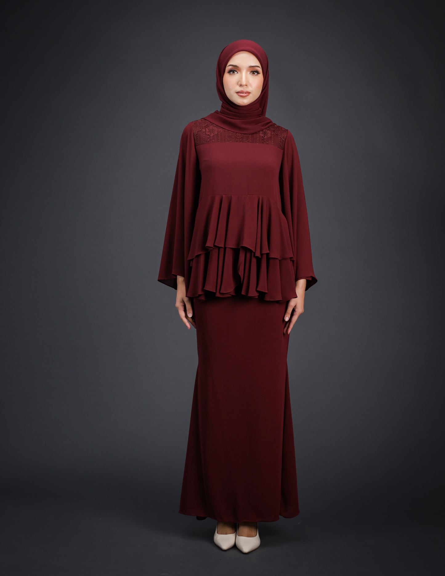 ARISSA KURUNG (BURGUNDY)