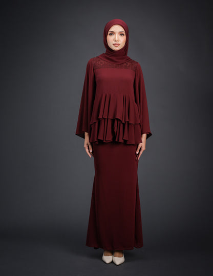 ARISSA KURUNG (BURGUNDY)