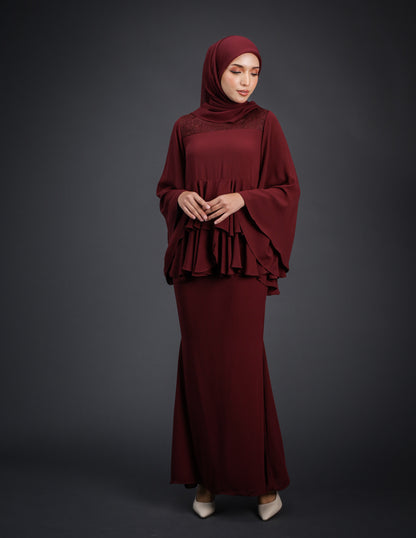 ARISSA KURUNG (BURGUNDY)