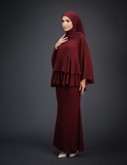 ARISSA KURUNG (BURGUNDY)