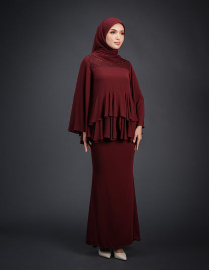 ARISSA KURUNG (BURGUNDY)