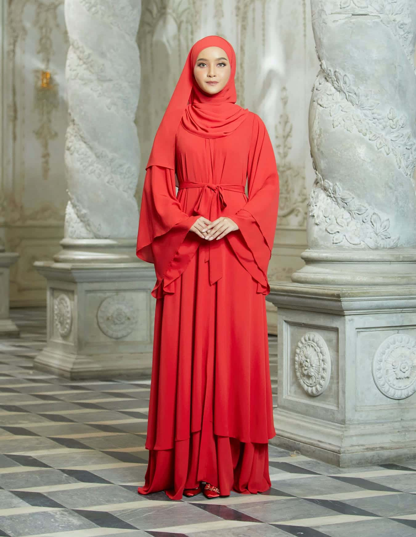 AULIYA ABAYA (RED CHILI)