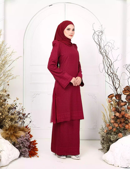 AYANA KURUNG (BURGUNDY)