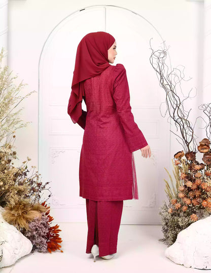 AYANA KURUNG (BURGUNDY)