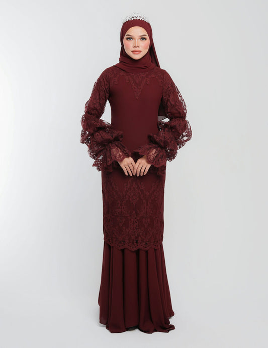 MINOR DEFECT AYLA KURUNG (BURGUNDY)