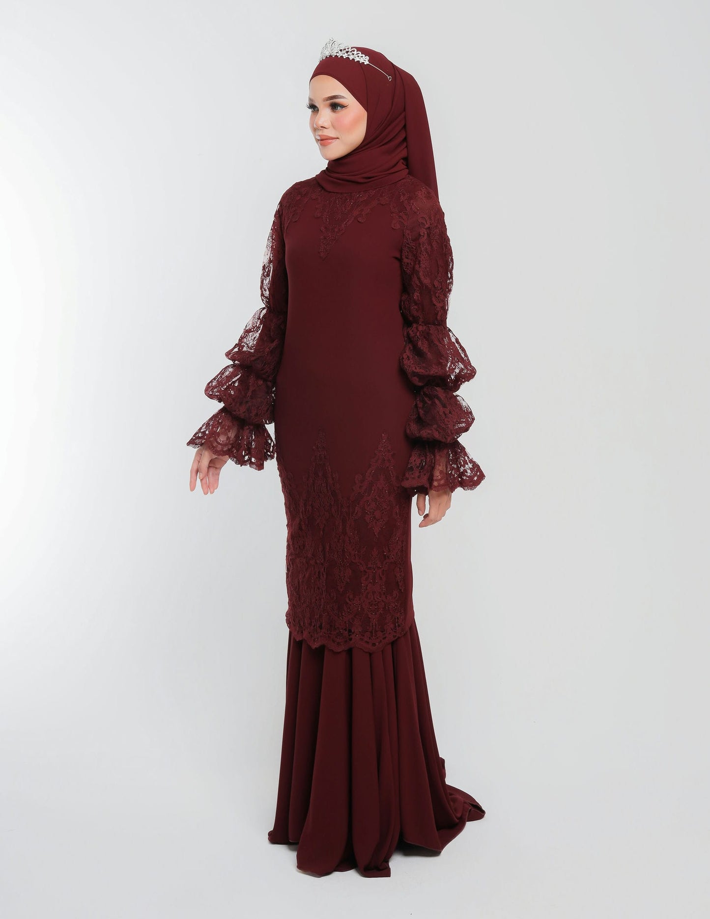 MINOR DEFECT AYLA KURUNG (BURGUNDY)