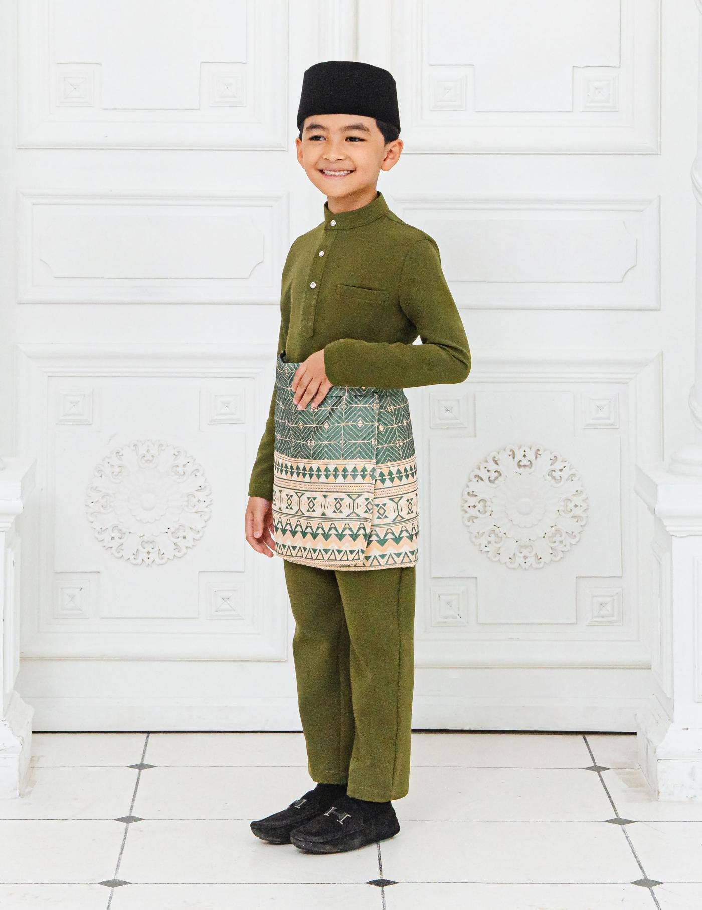 BAJU MELAYU KIDS (MOSS GREEN)