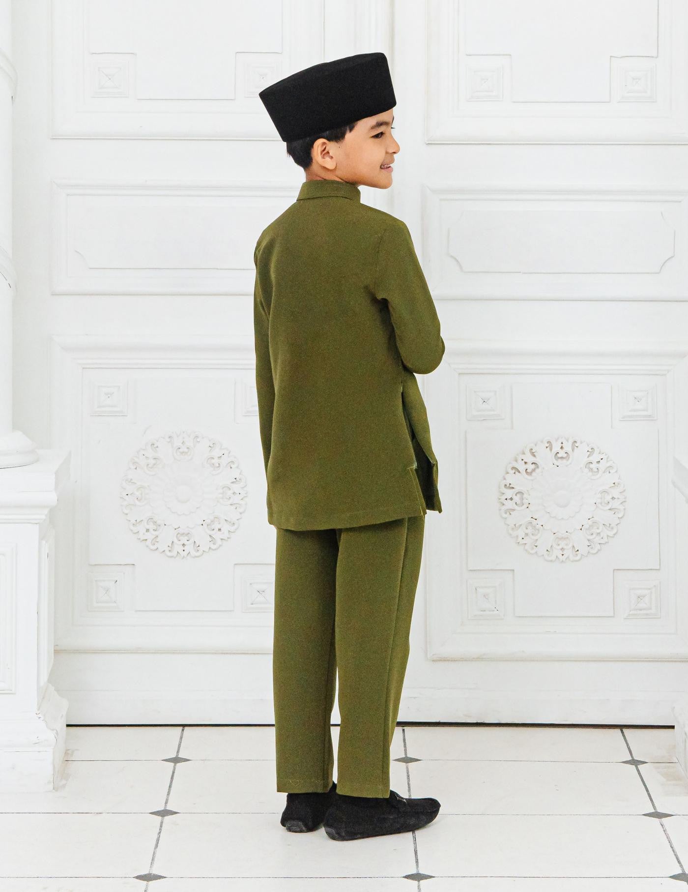 BAJU MELAYU KIDS (MOSS GREEN)