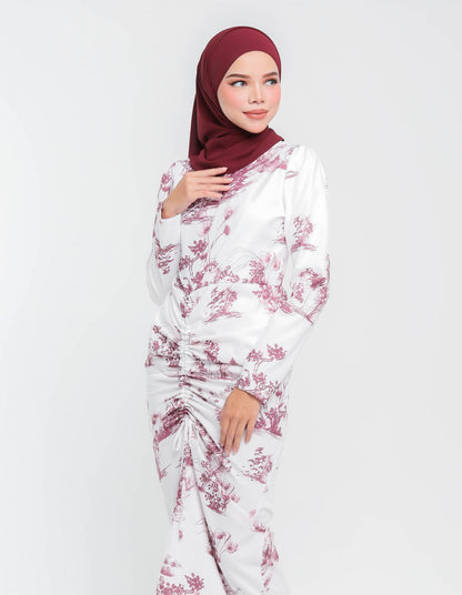 BELLE DRESS (BURGUNDY)