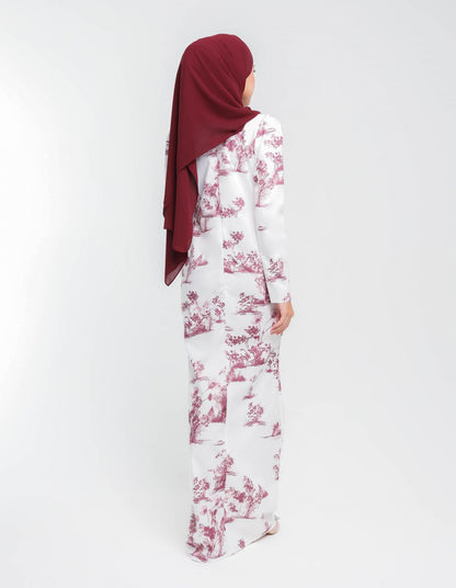 BELLE DRESS (BURGUNDY)