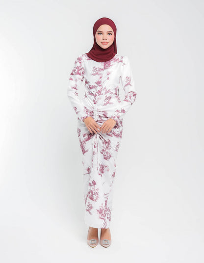 BELLE DRESS (BURGUNDY)