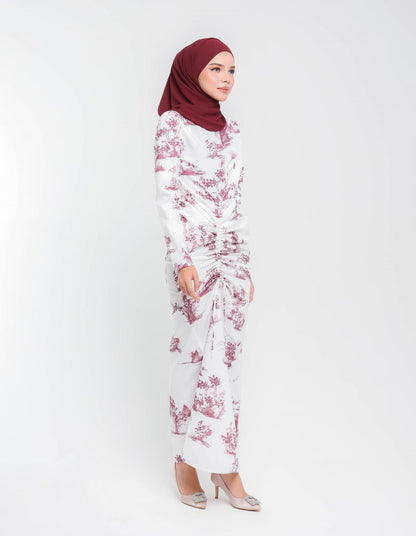 BELLE DRESS (BURGUNDY)