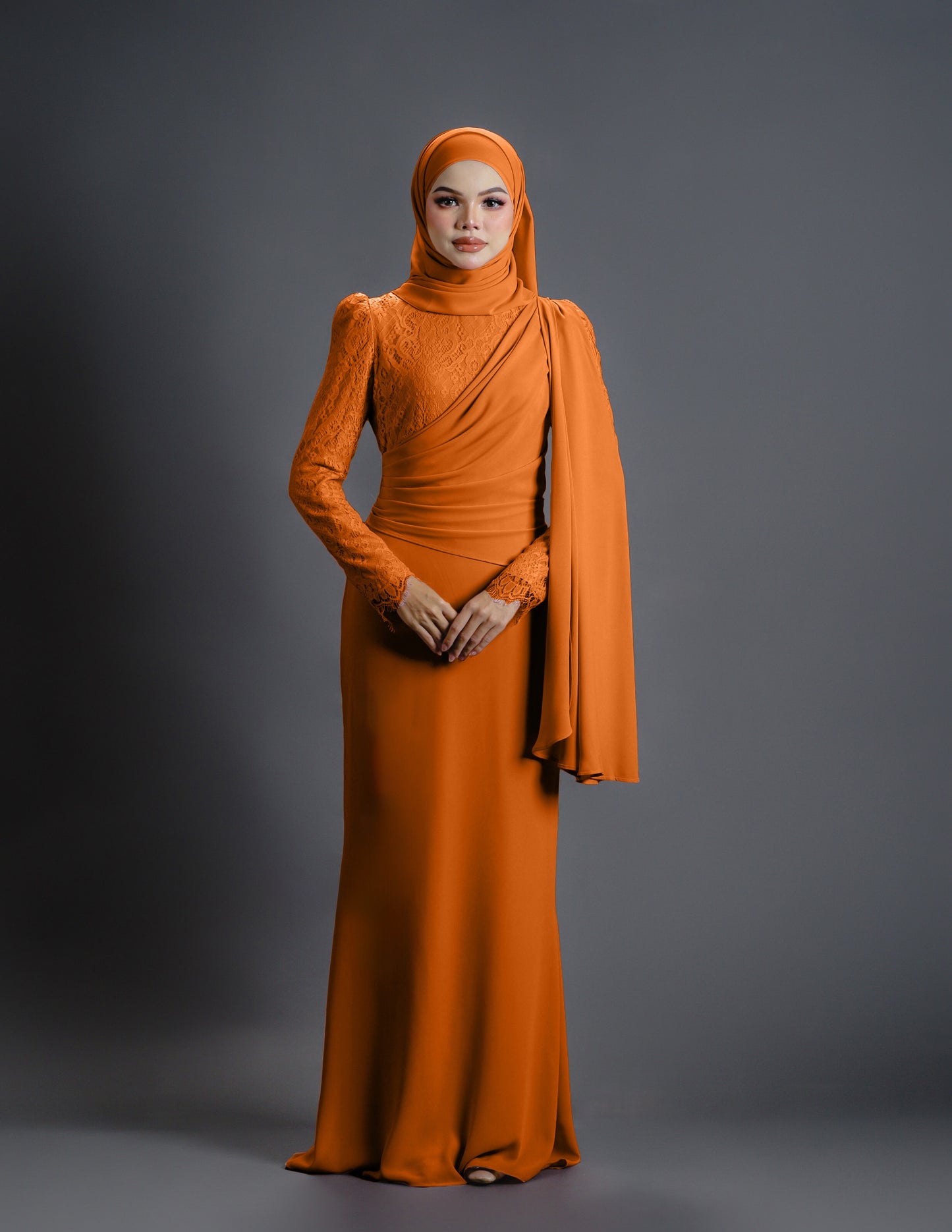 BRYNDA DRESS (BRICK ORANGE)