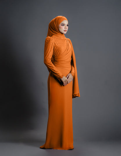 BRYNDA DRESS (BRICK ORANGE)