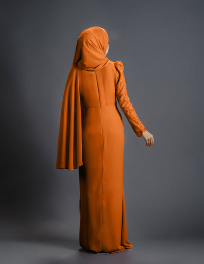 BRYNDA DRESS (BRICK ORANGE)