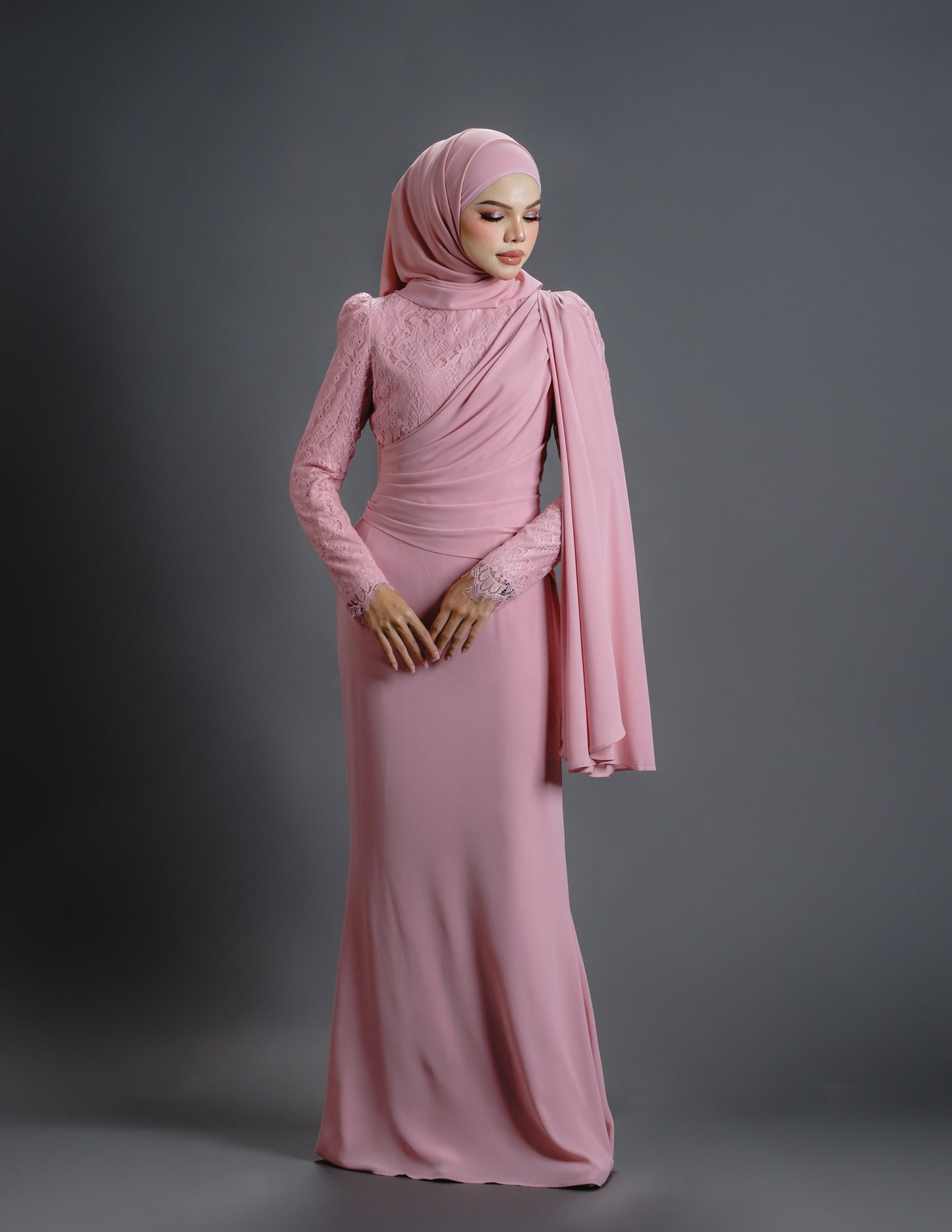 BRYNDA DRESS (DUSTY PINK)