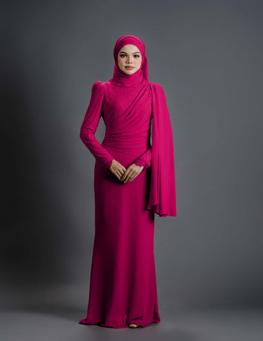 BRYNDA DRESS (FUSCHIA)