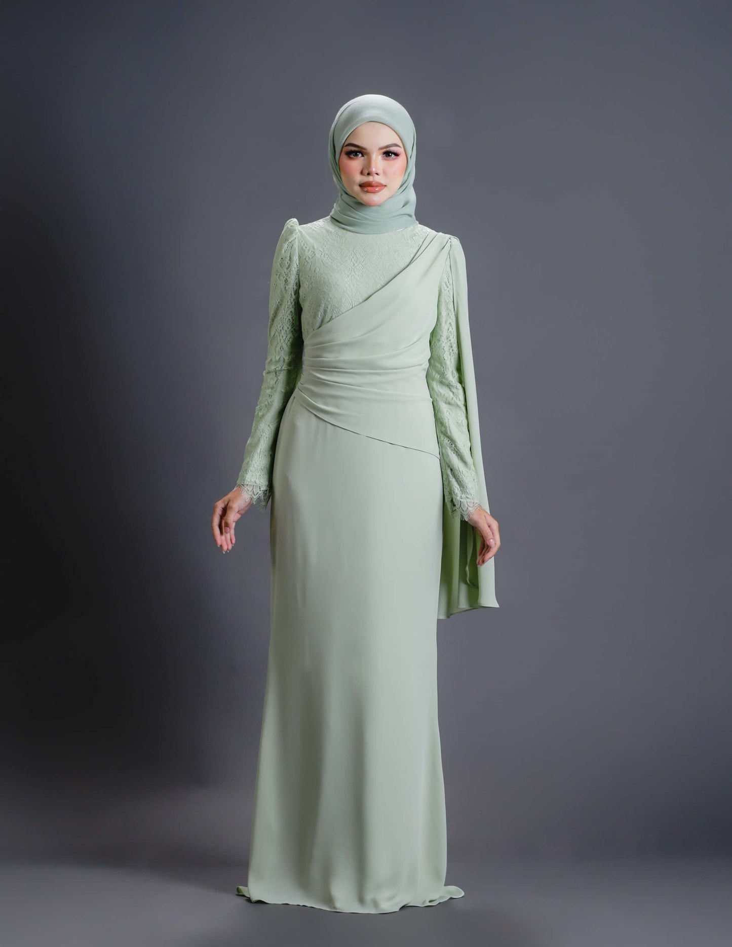 BRYNDA DRESS (GREEN TEA)