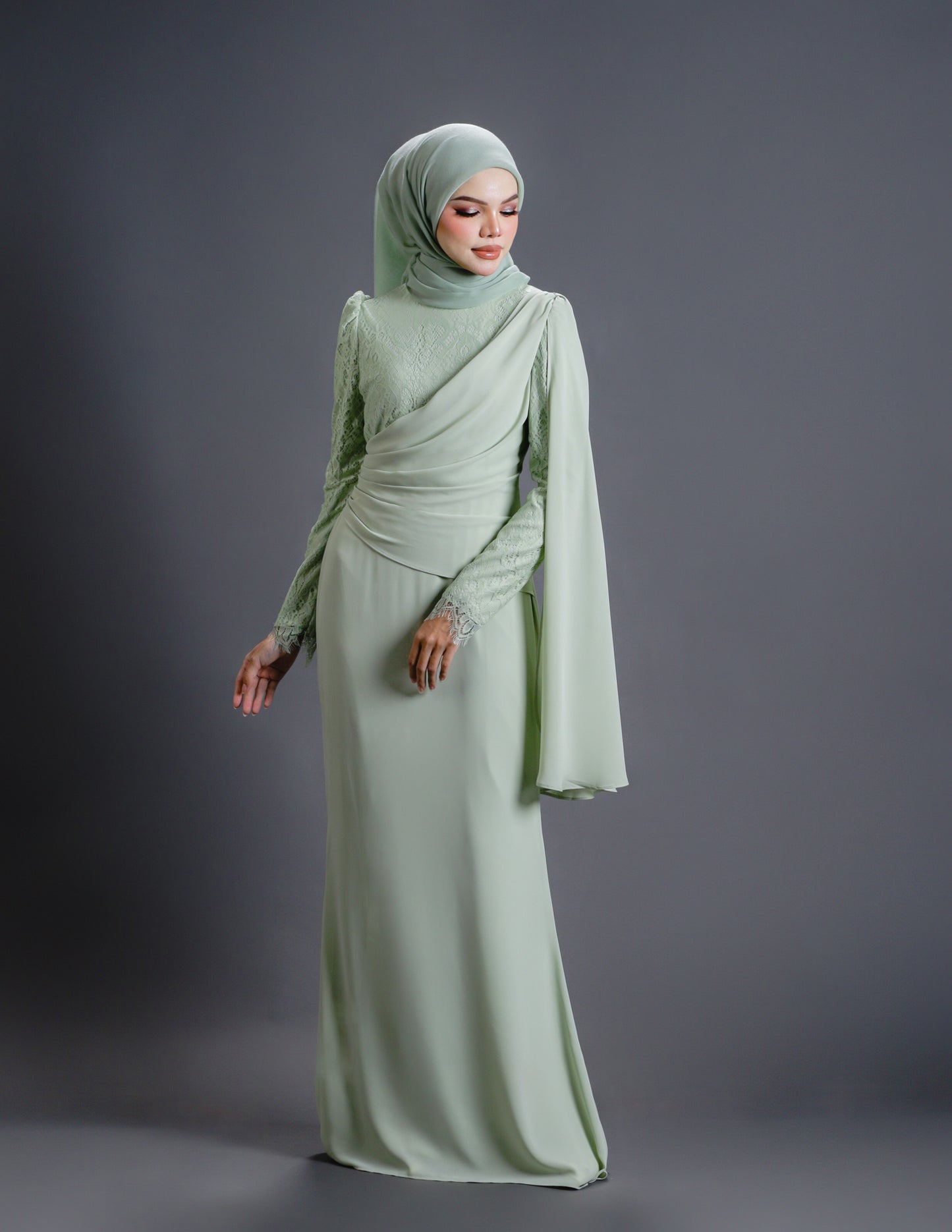 BRYNDA DRESS (GREEN TEA)