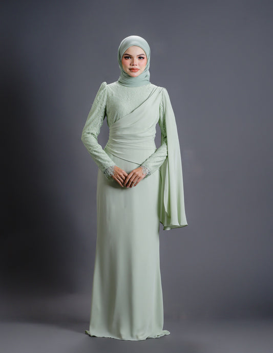 BRYNDA DRESS (GREEN TEA)